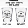 Jesse James Bourbon Shot Glasses 1.5 OZ