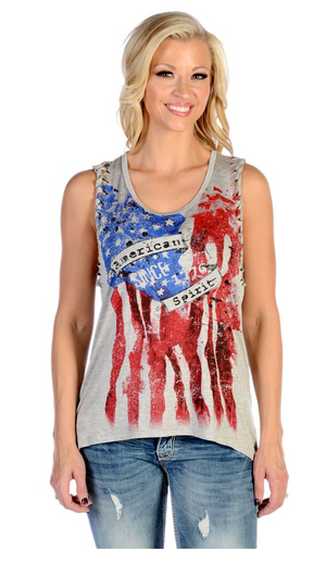 American Spirit Heather Gray Tank Top