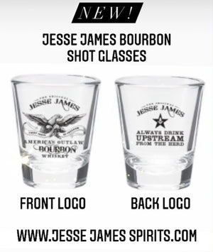 Jesse James Bourbon Shot Glasses 1.5 OZ